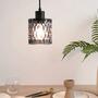 1-light pendant lamp smoked glass black 0