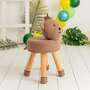 Yogui Kinderhocker Baumwolle Holz Braun 0
