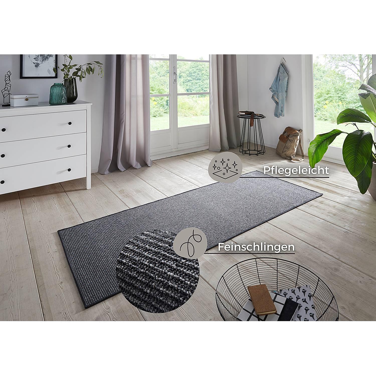 Bouclé Läufer Anthrazit 67 x 150 cm 4