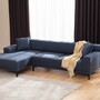 Modernes Sofa Récamiere Links Blau 2