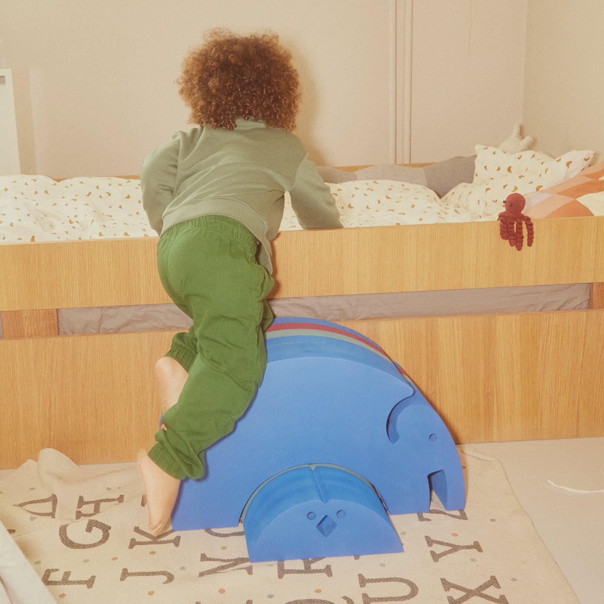 Elefant Großer Hocker Blau 4