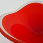 Platte Muranoglas Rot 1960er Jahre 5