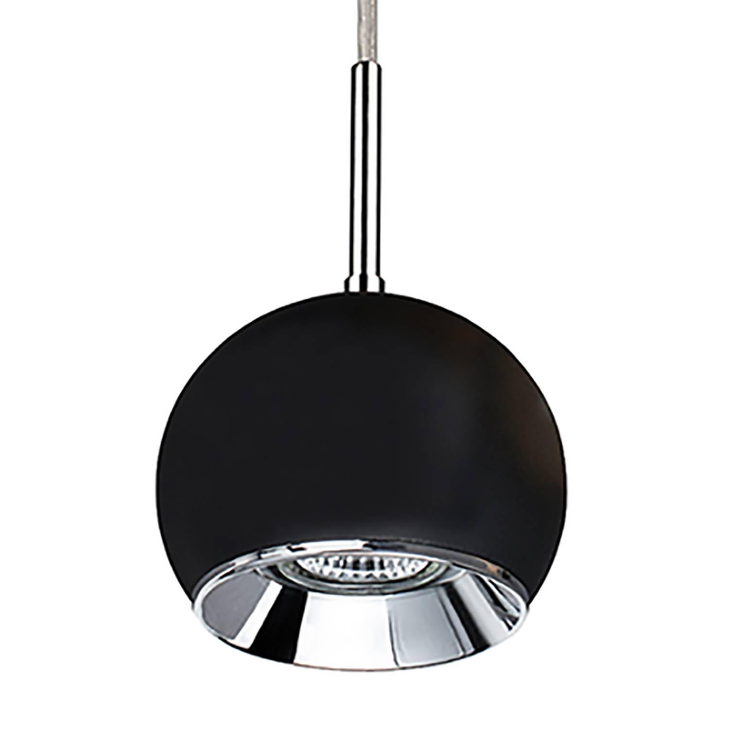 LED-Pendelleuchte Ball Wood II Schwarz 0