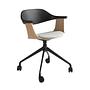 Office chair swivel oak veneer grey 0