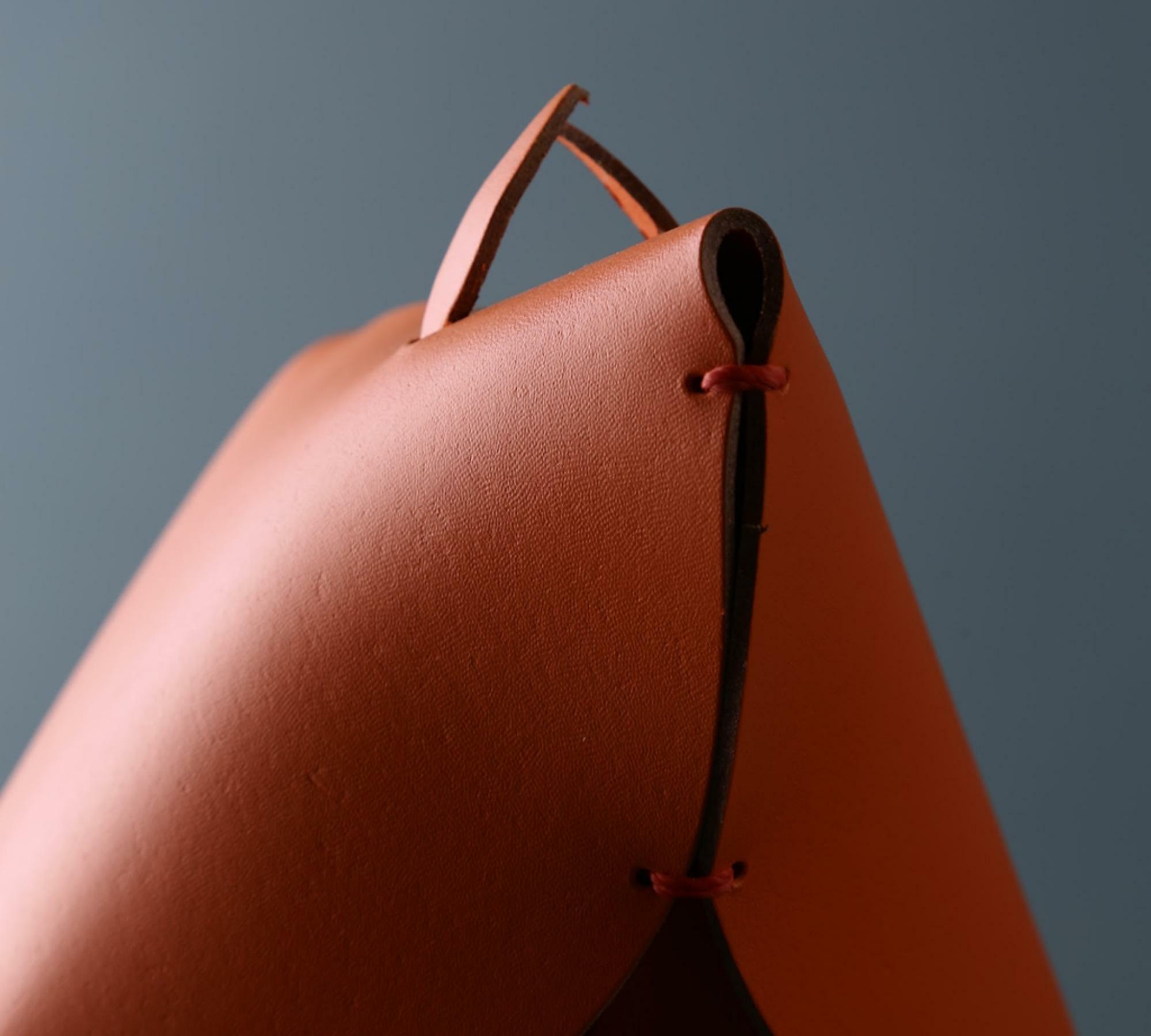 Sparschwein aus 100% Recyceltem Leder aus Spanien Braun 5