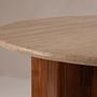 Cleo Dining Table Acacia Wood Travertine 120x120 cm 4