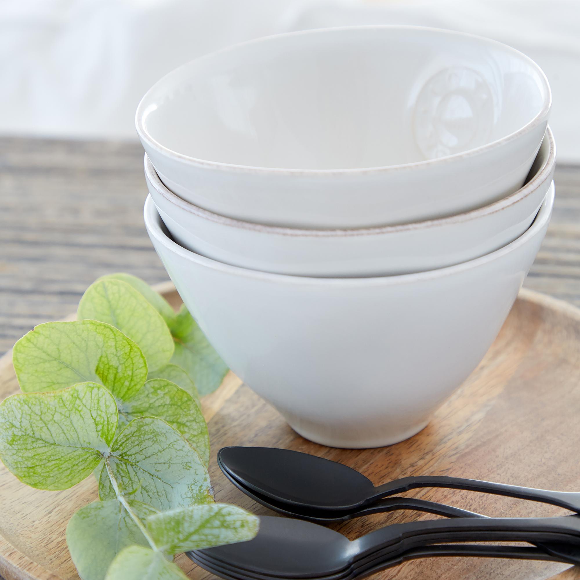 Nova Müslischale 6er-Set Steinzeug Weiß Ø12cm 3