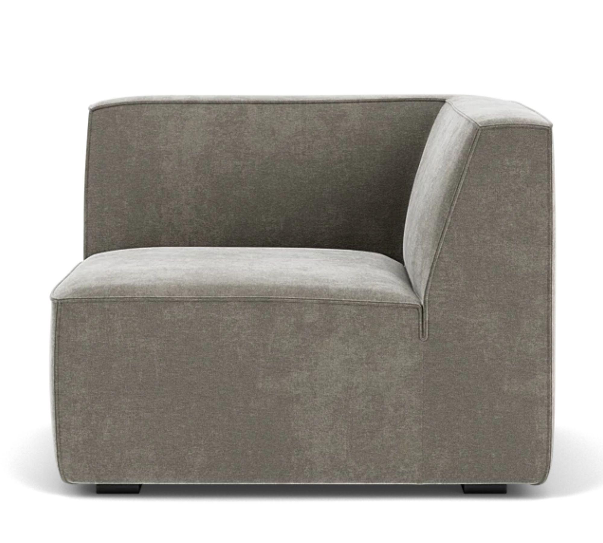 Dane 1-Sitzer Eckmodul Links Planet Grey Green 3