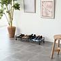Shoe Rack Tower Mobile Metal Black 3