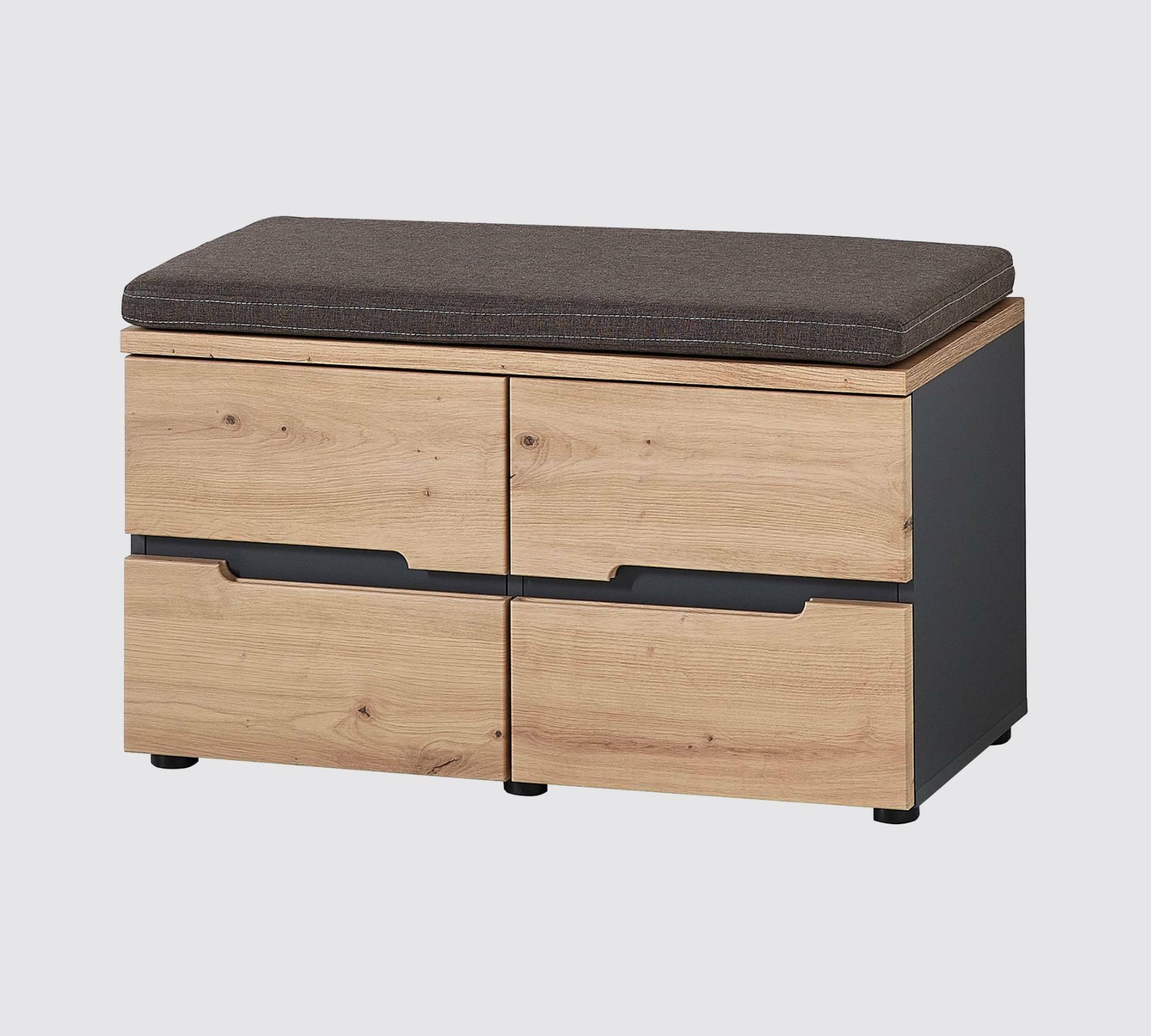 Garderobenbank Eiche Artisan inkl Sitzkissen 2