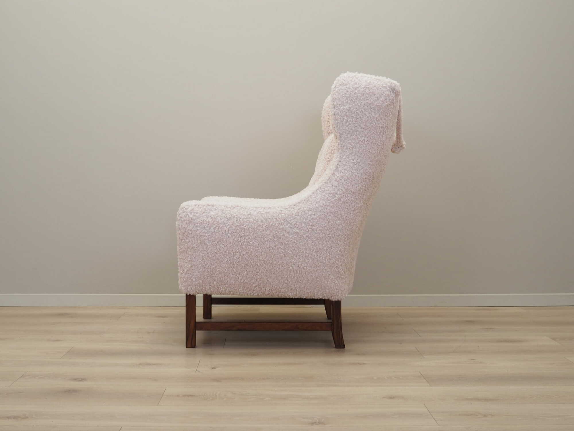 Chair Textile Wood Cream 1970s 3