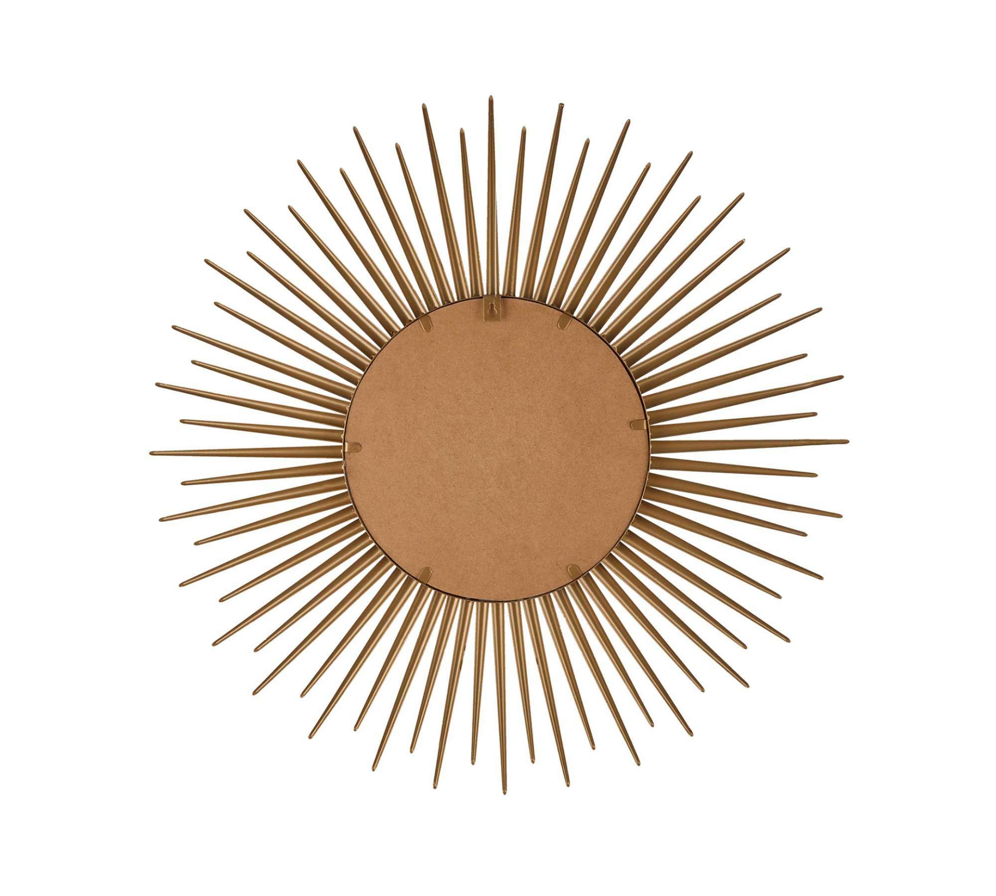 Runder Spiegel Eisen Glas Gold 2