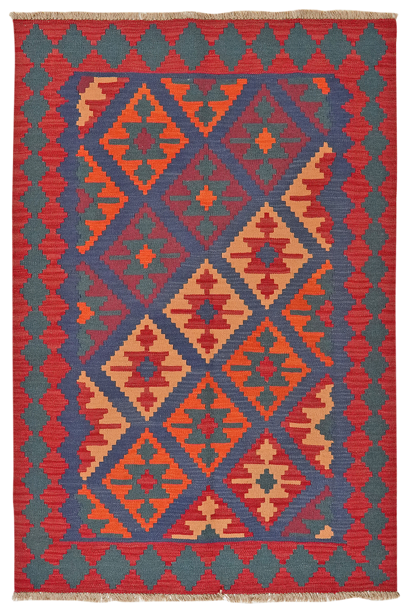 Kilim Gashgai Teppich Rot 0