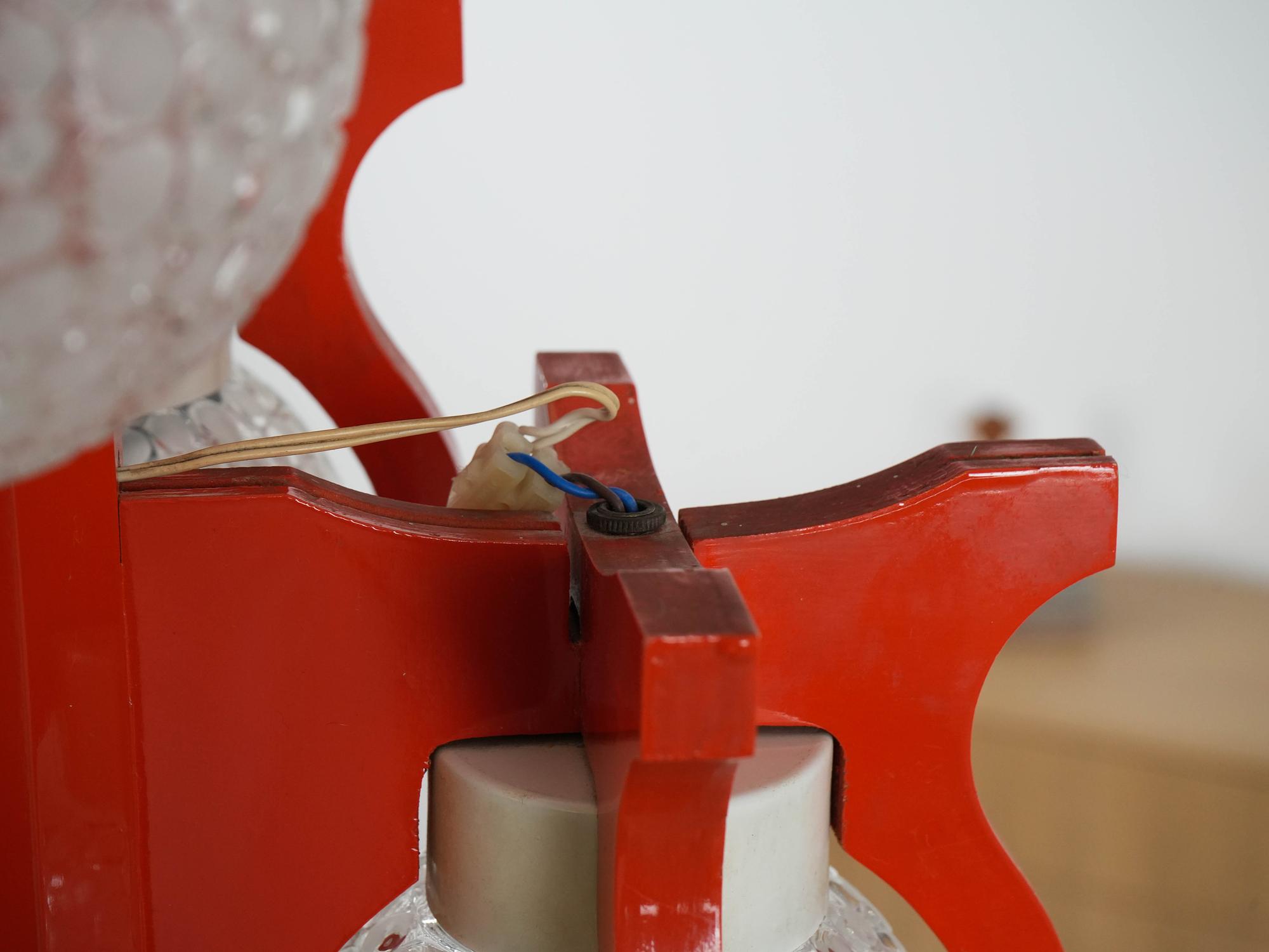 Space Age Pendelleuchte Orange 1970er Jahre 14