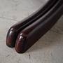 Mahogany table Dark brown 1970s Ø115cm 11