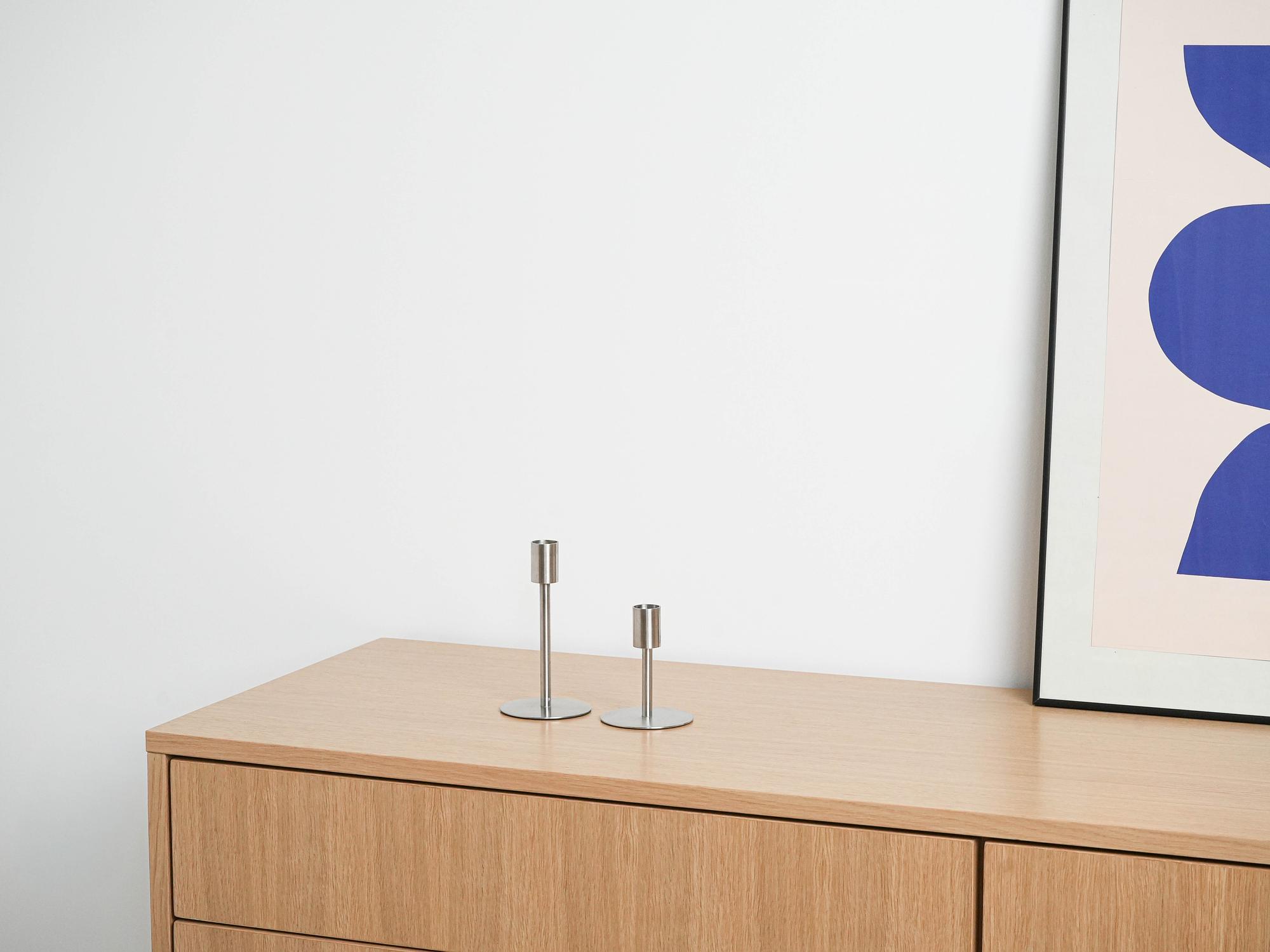 Set of metal candle holders 1970s 5