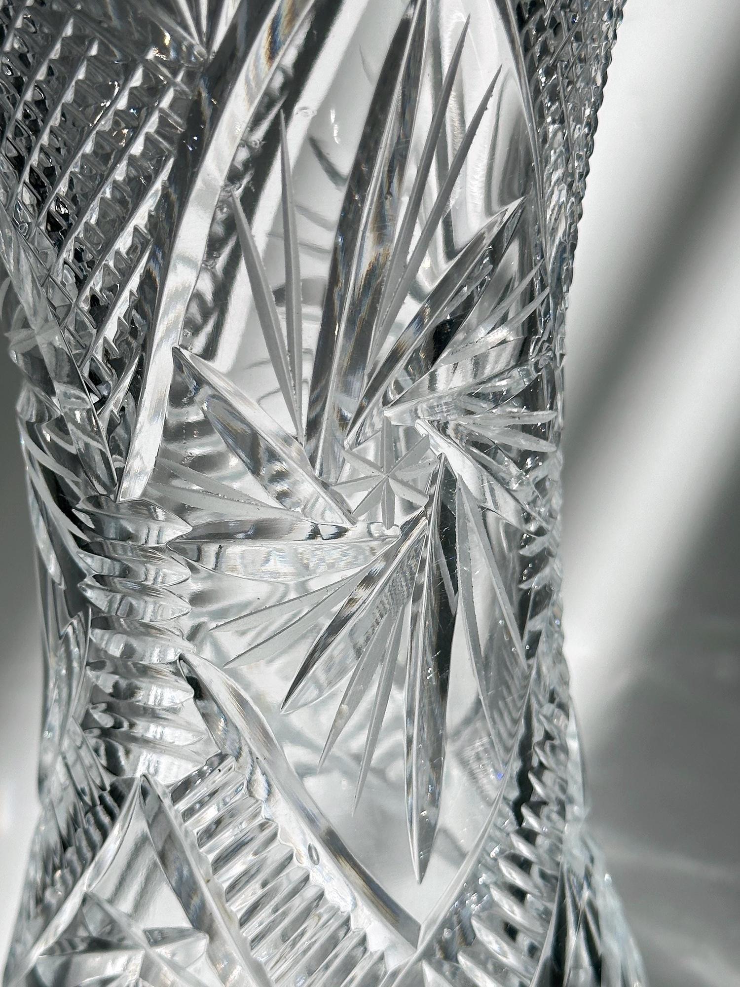 Vintage Blumenvase Bleikristall 1970er Jahre 2
