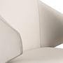 Cream leatherette chair 4