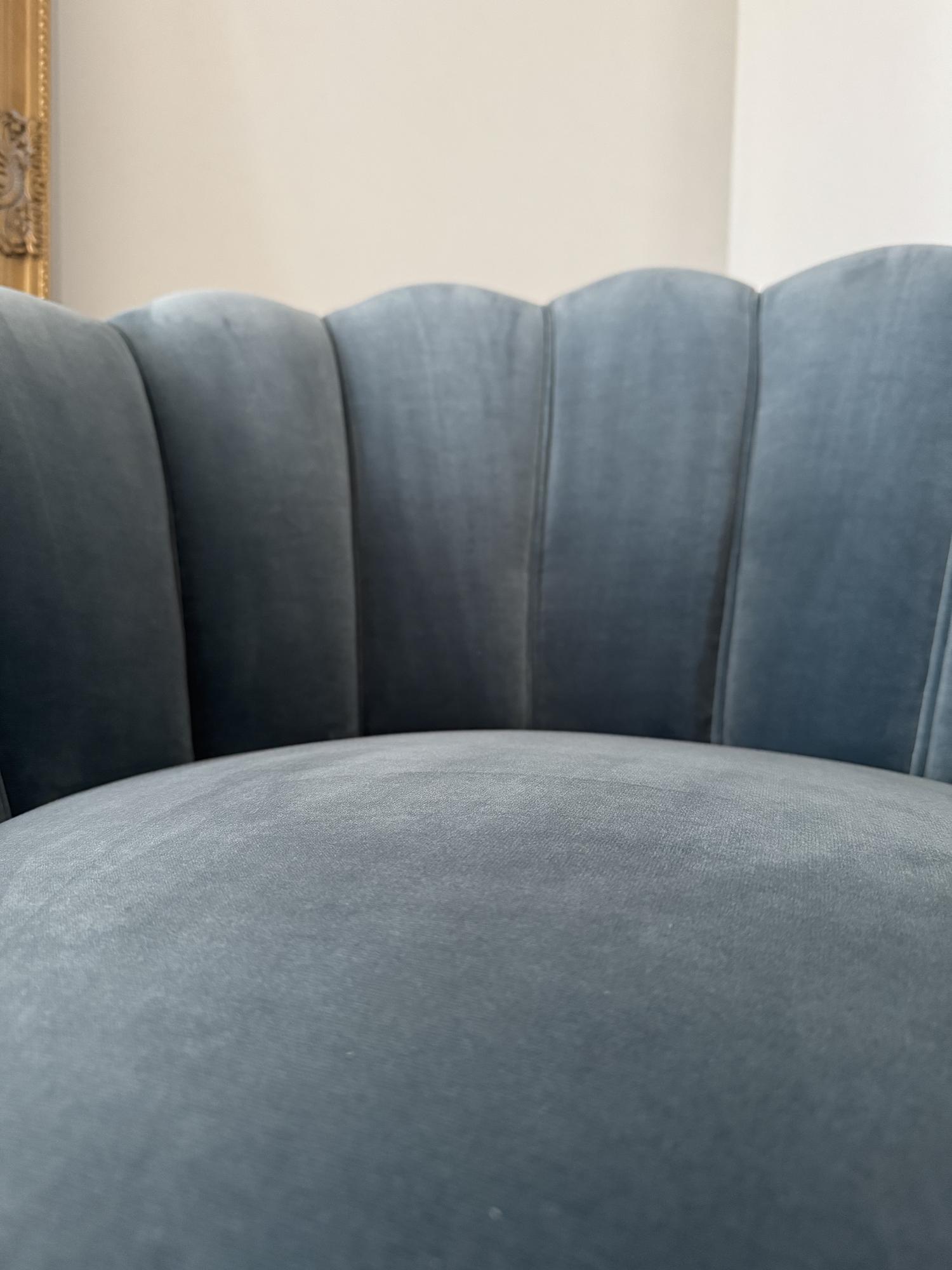 Trapezium Chair Samt Türkis Gold 4