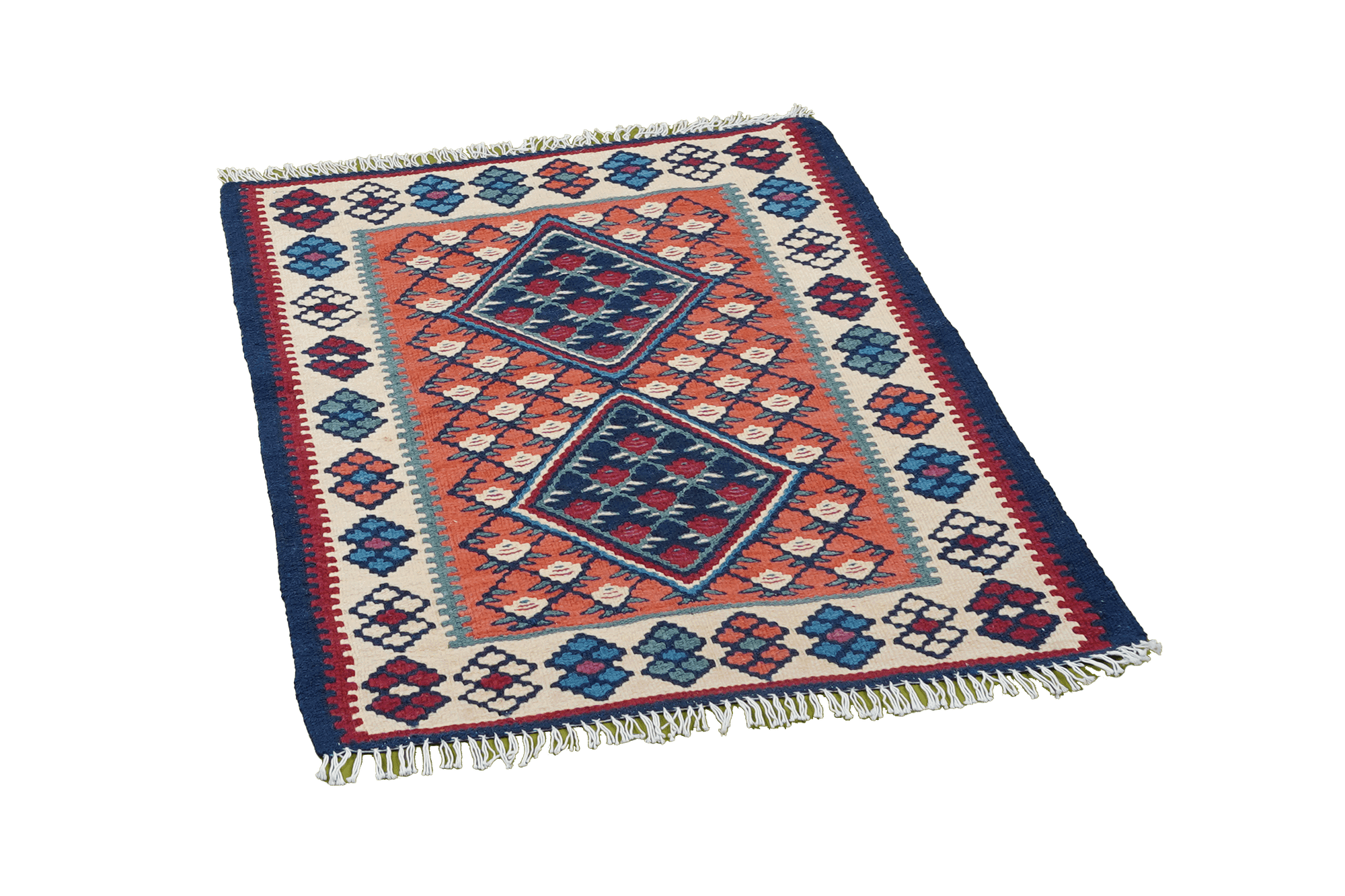 Kilim Senneh Teppich Braun 2