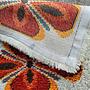 Vintage Teppich Wolle Orange 2