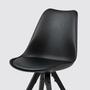 2x Scandi-Style Esszimmerstuhl Schwarz 4