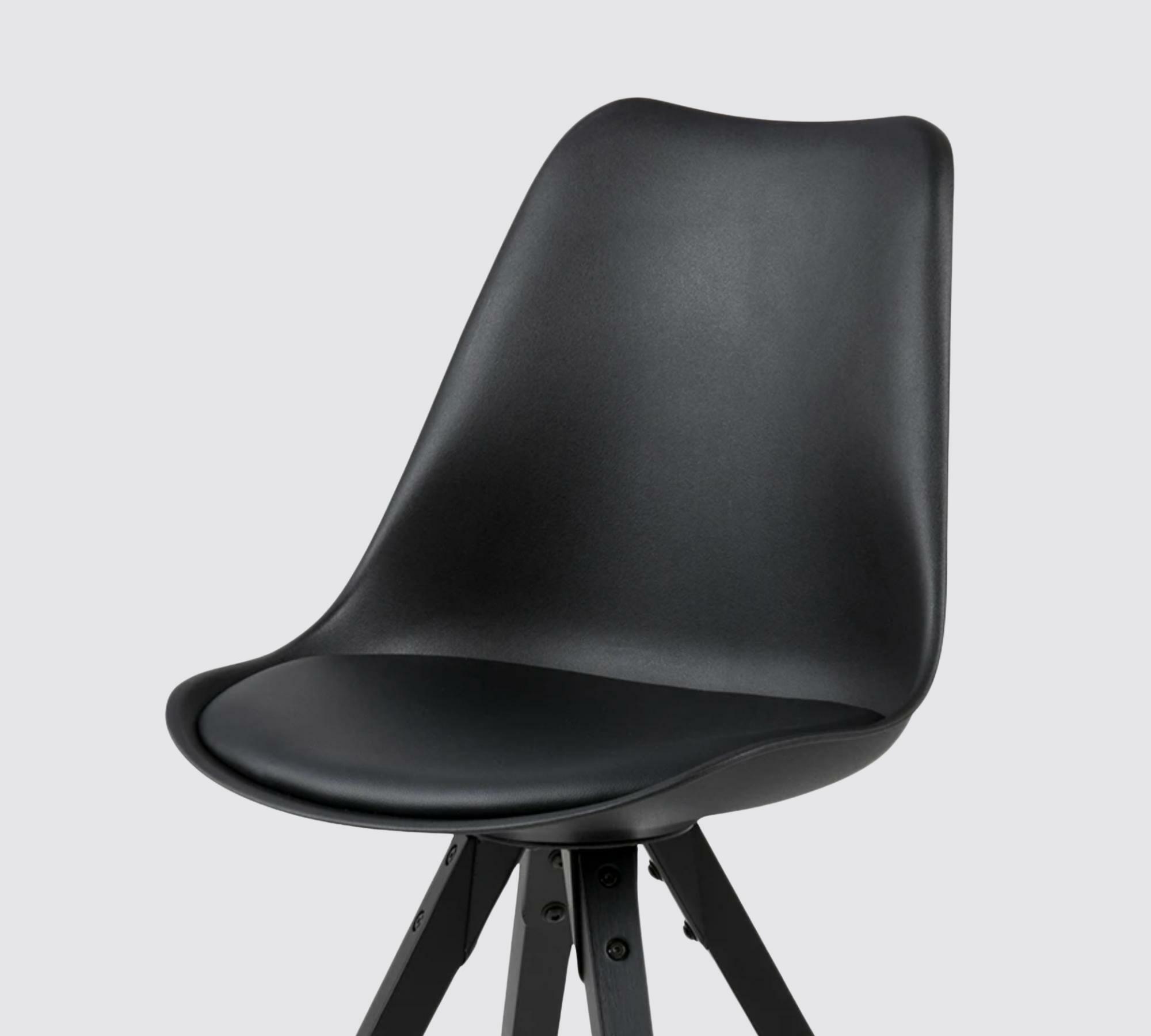 2x Scandi-Style Esszimmerstuhl Schwarz 4