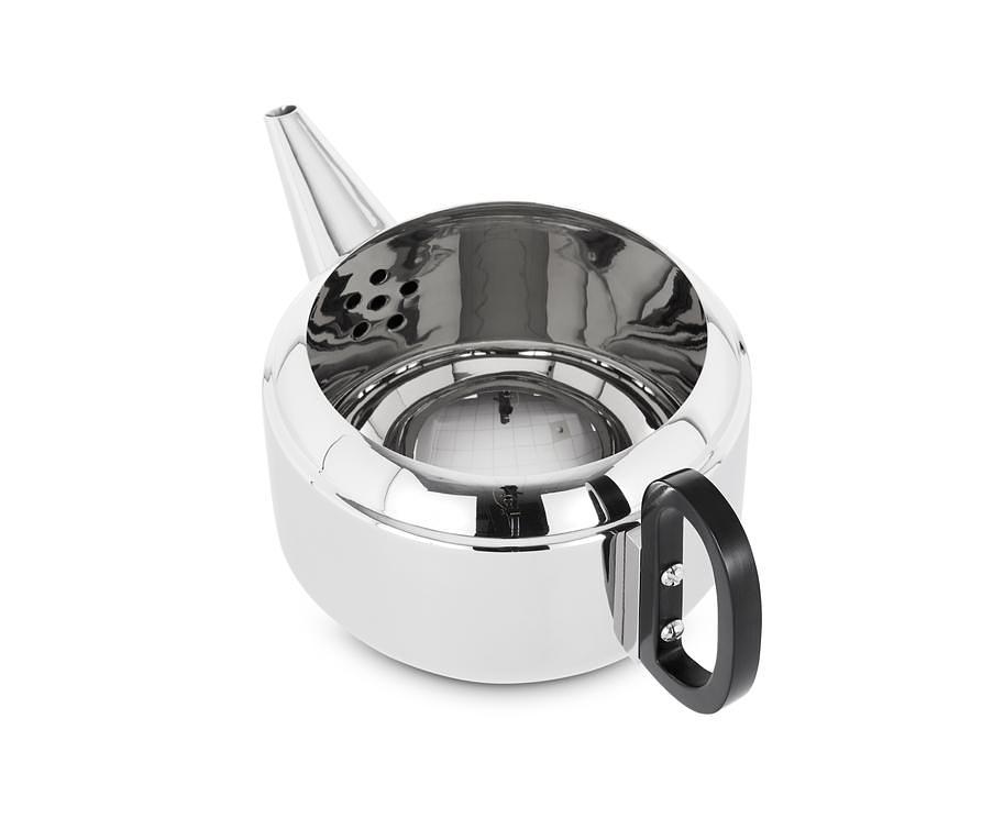 Form Teekanne Edelstahl Bakelite Silber 1