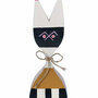 Wooden Doll Handbemalt Mehrfarbig 0