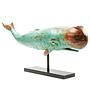 Deko Figur Whale Base Blau Metall / Stein 2