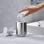 Bad Accessoire 2er Set Easy Store Edelstahl Silber Weiß 4