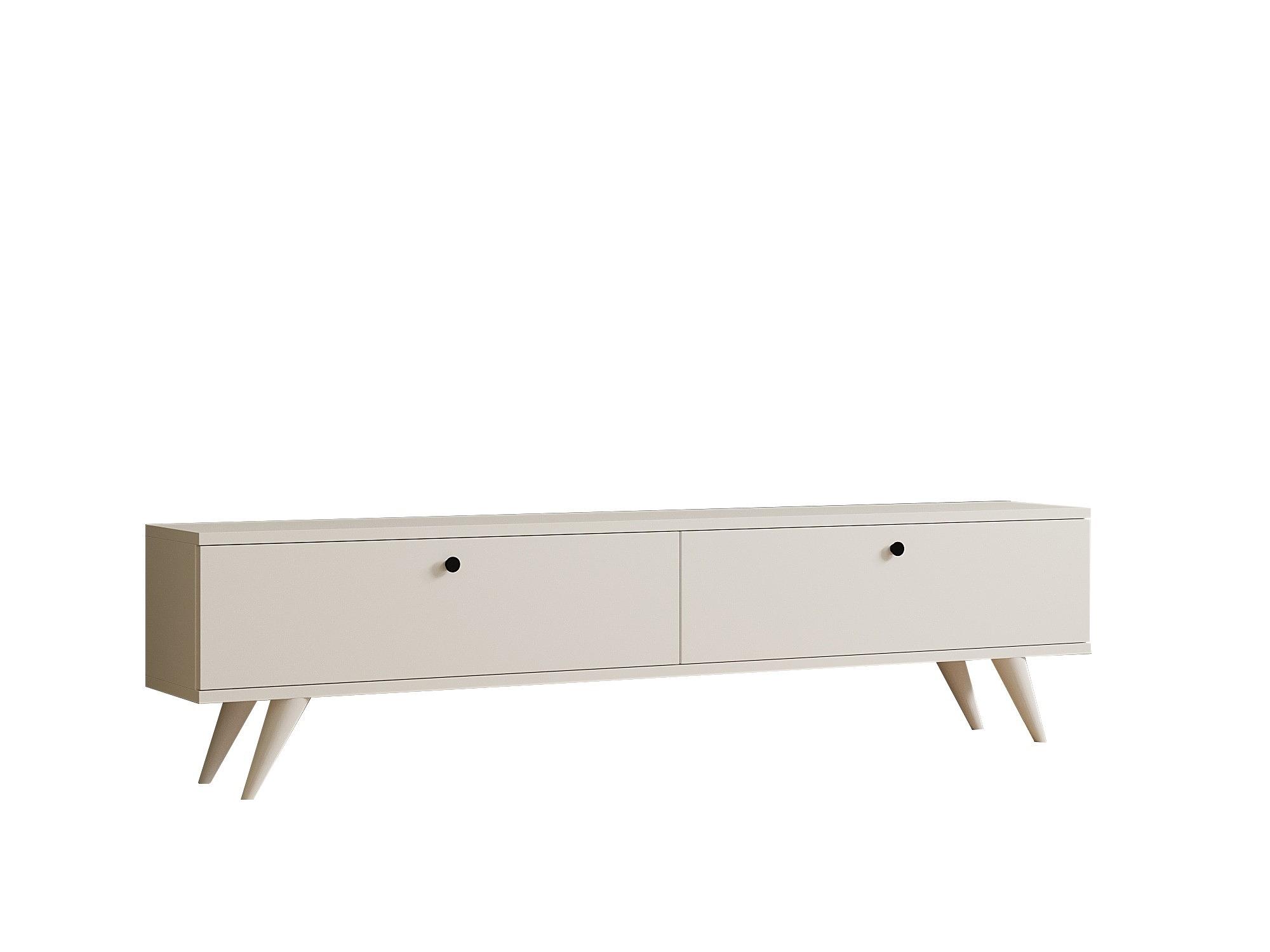 Paris Lowboard Holzfurnier Weiß 5