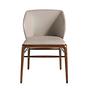 Dining chair faux leather grey 1