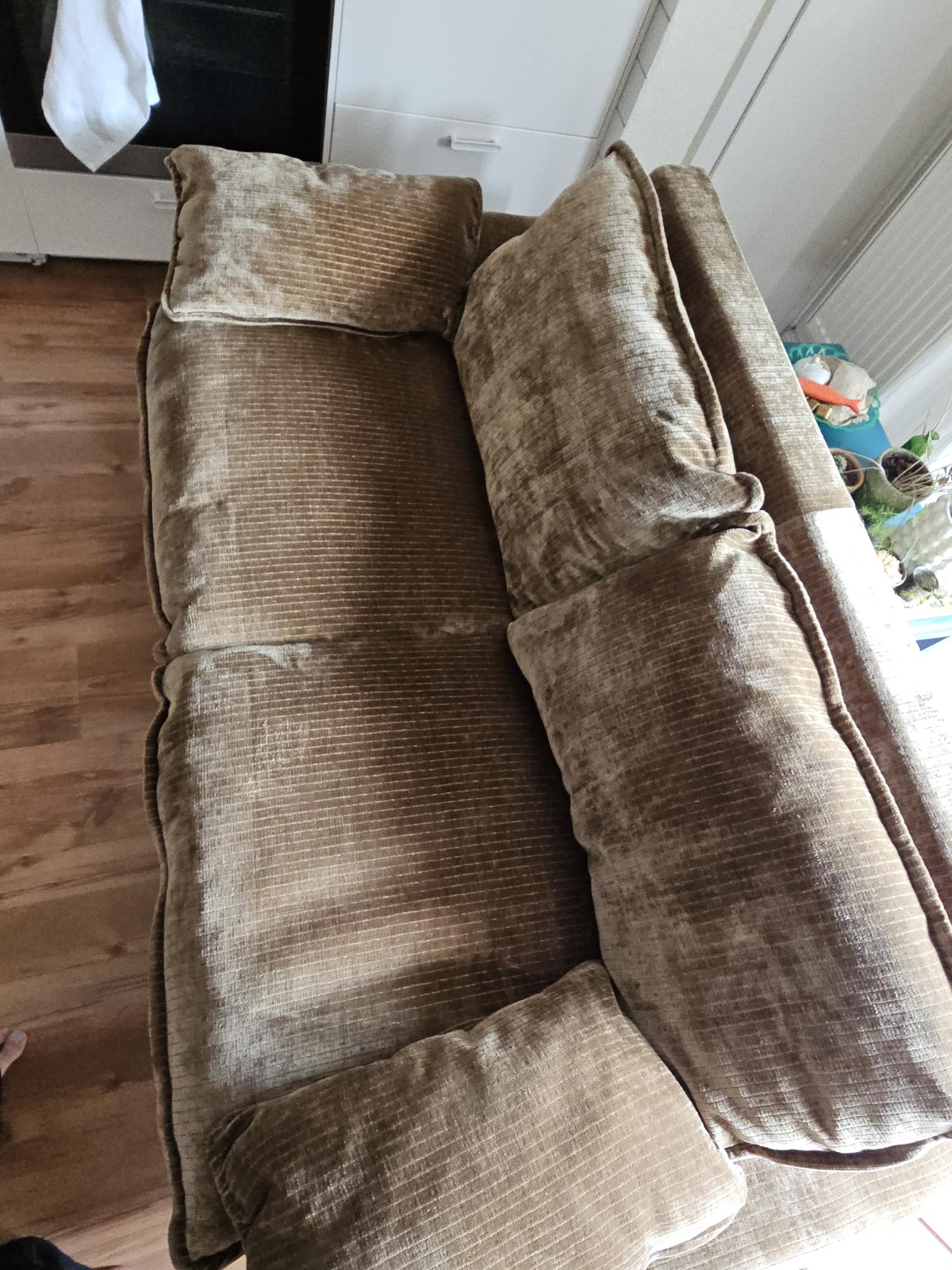 2-Sitzer Sofa Cordsamt Altgold 4
