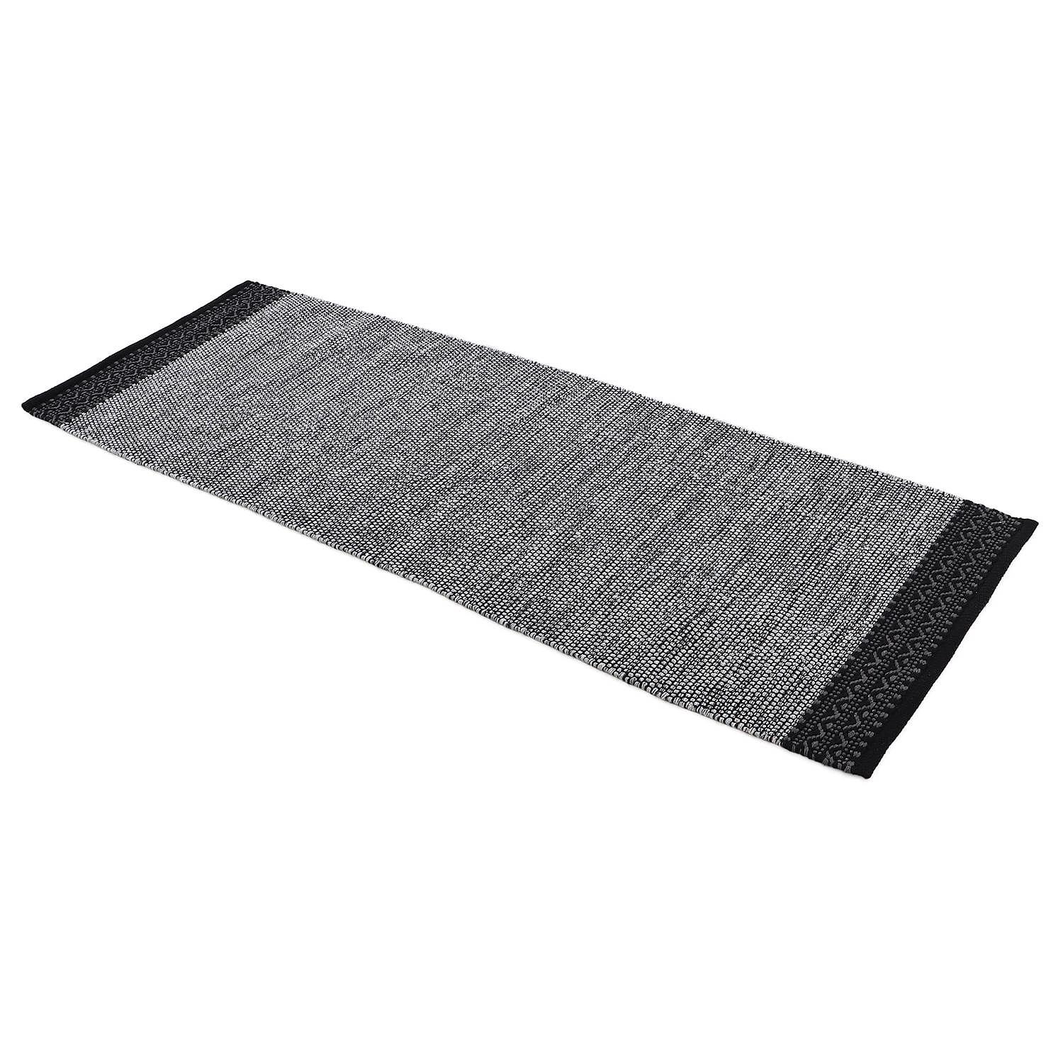 Kelim Mia Läufer Baumwolle Wendbar Grau 75 x 200 cm 0
