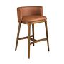 Bar stool faux leather brown 0