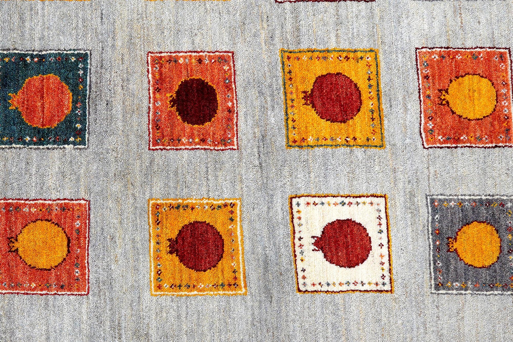 Rizbaf Gabbeh Carpet Wool Grey 4