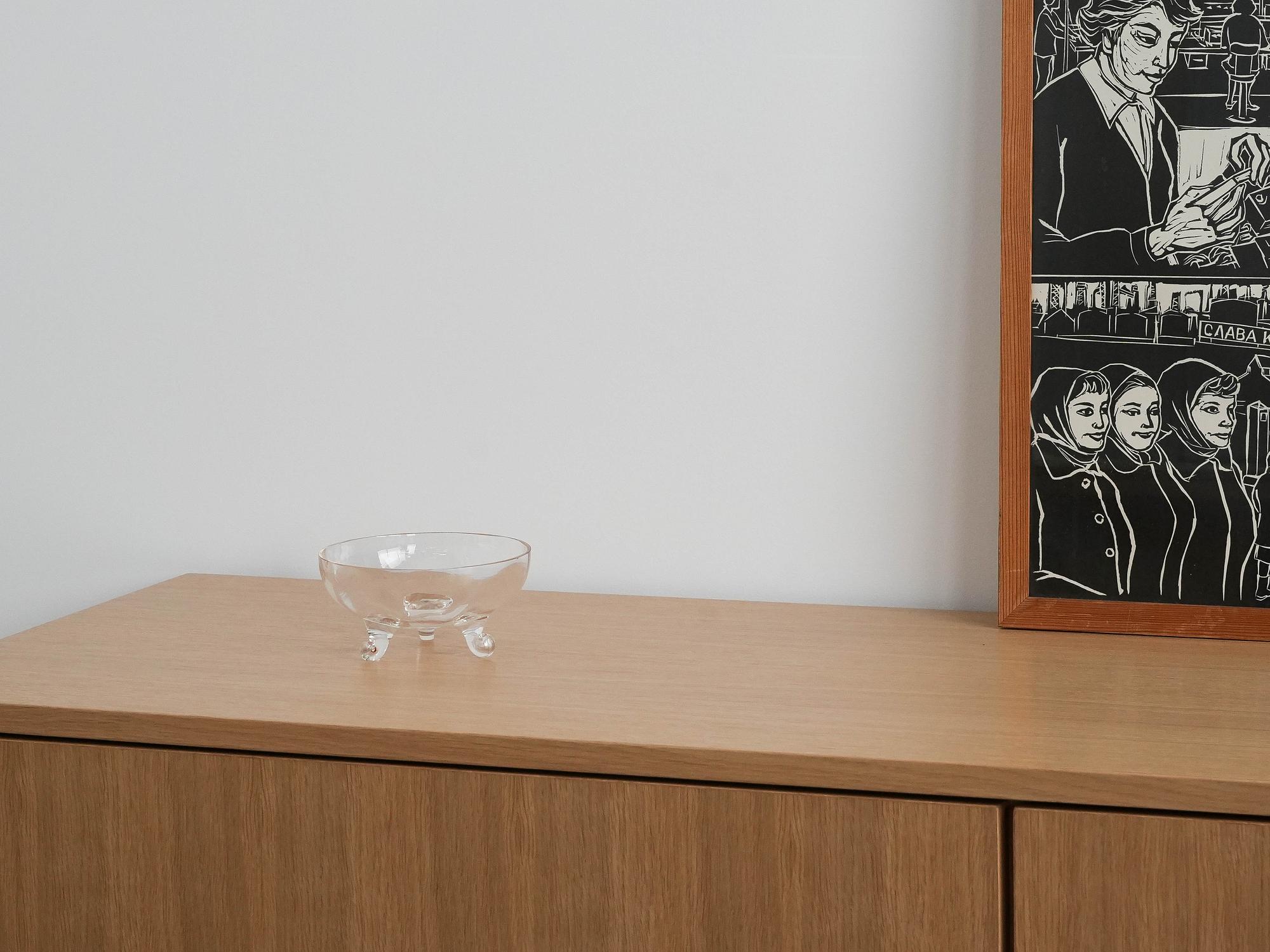 Glaskaraffe Transparent 1970er Jahre 1