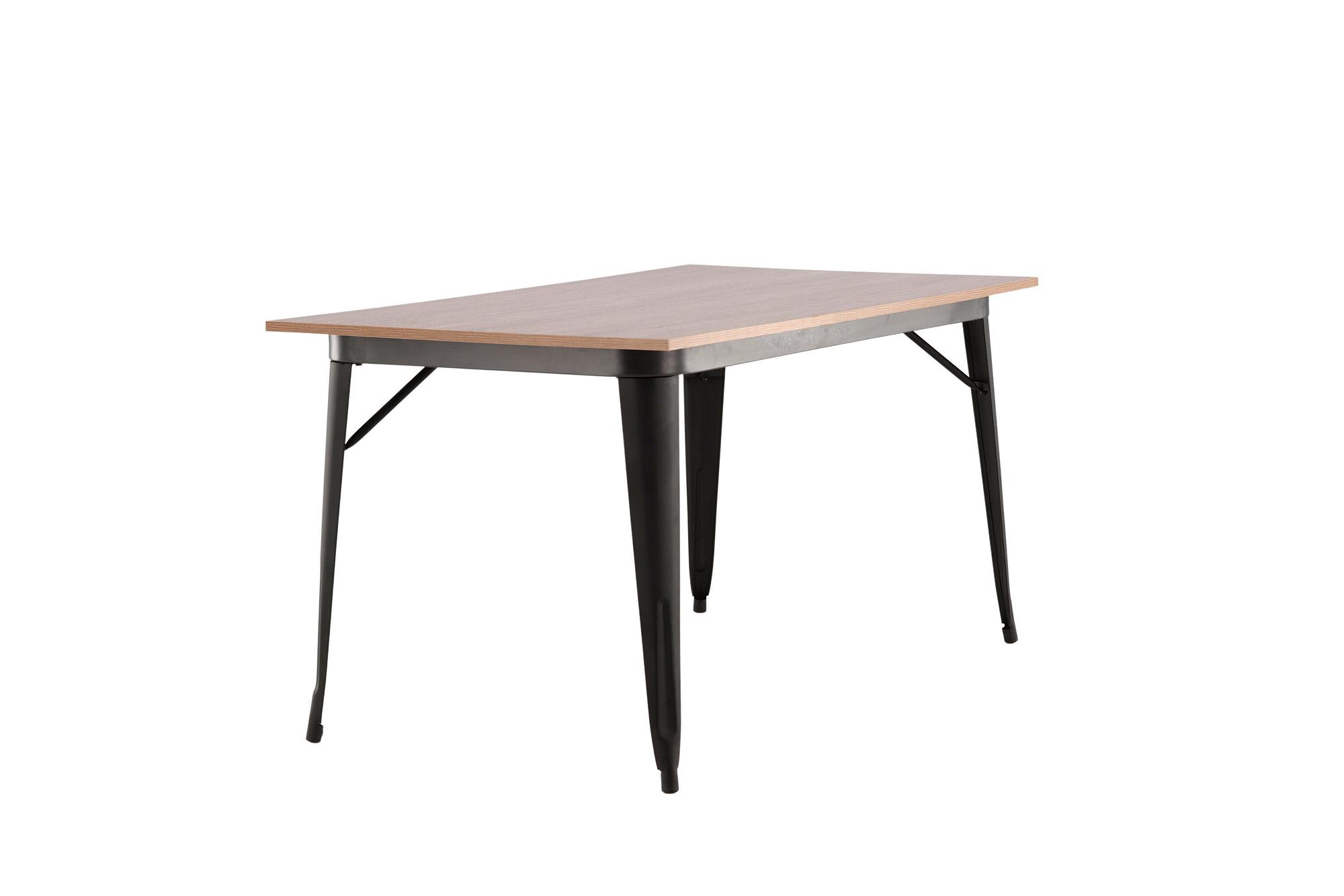 Tempe  Esstisch MDF Schwarz/Nussbaum 1