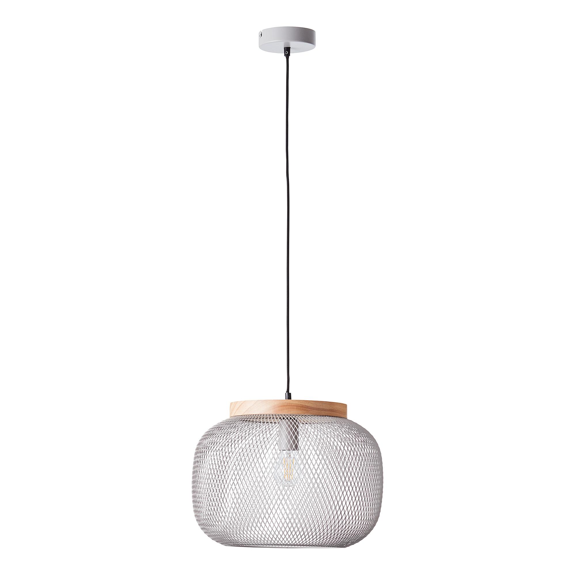 Pendelleuchte Giada 1-Flammig Eisen Kiefer Grau 4