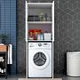 Washing machine cabinet White 62.5cm x 181.8cm 2