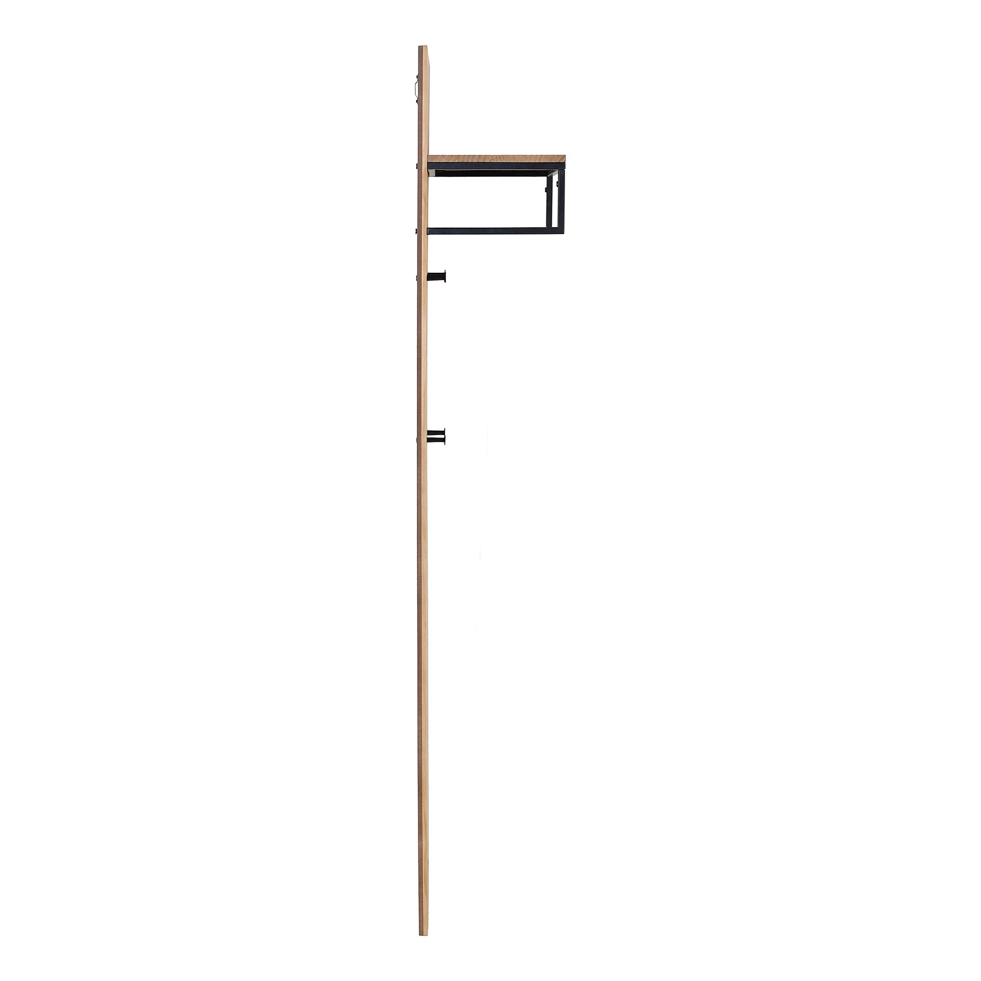 Eldredge Garderobenpaneel Kiefer Schwarz 3