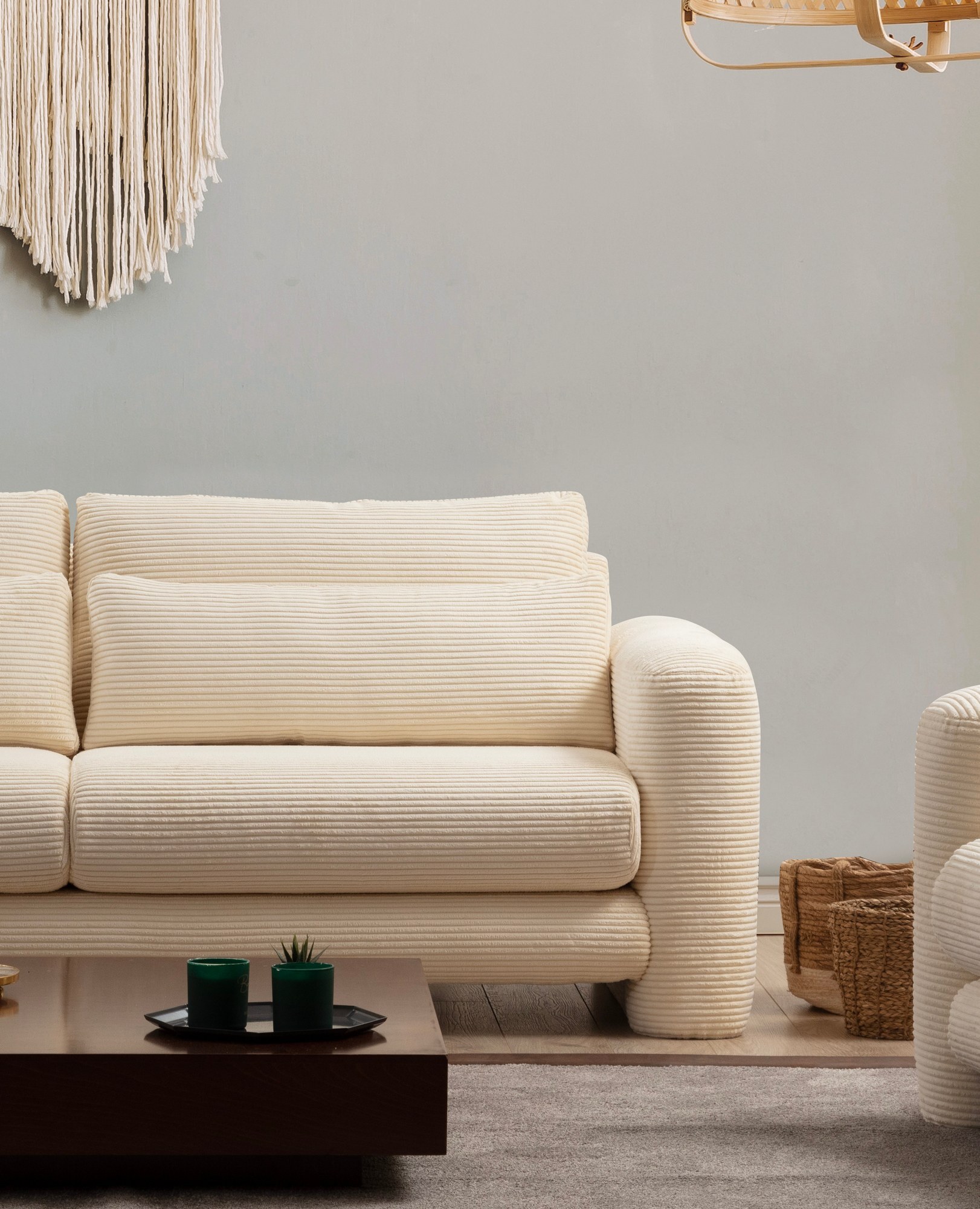 Sofa 2-Sitzer Beige 2