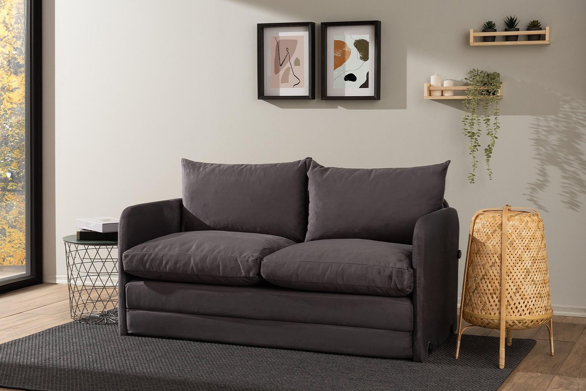 Saga Xl Schlafsofa 2-Sitzer Grau 2