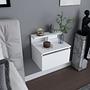 Alice Bedside Table Wood Veneer White 3