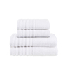 4-tlg. Handtuch-Set aus Baumwolle Weiß Öko-Tex Standard 100 0