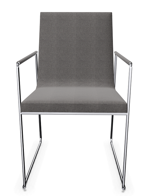 Lineal Armlehnstuhl Grau 0