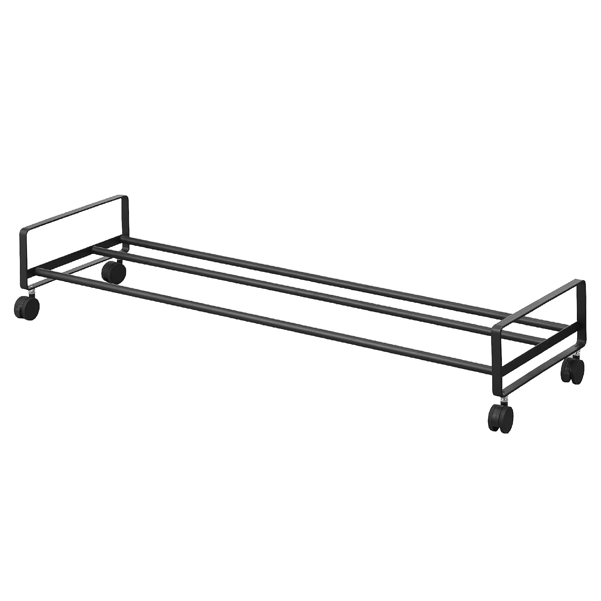 Shoe Rack Tower Mobile Metal Black 0