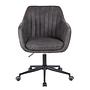 Leedy Bürostuhl Drehbar Kunstleder Grau 4