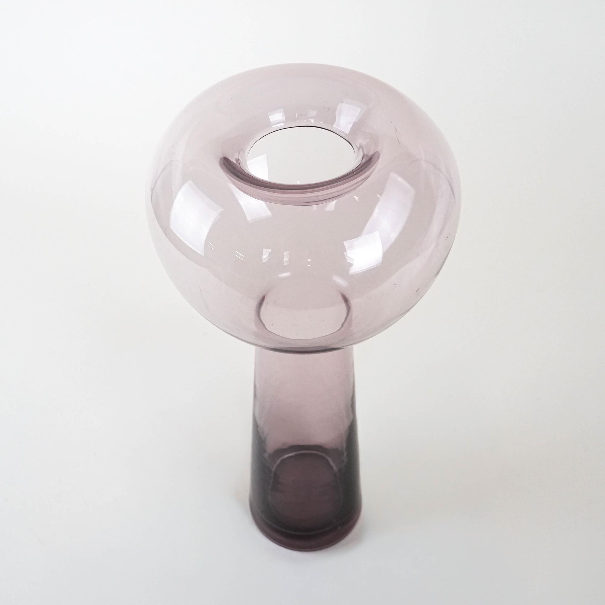 Glass vase Transparent 1970s 1